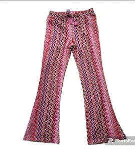 Kandy Kiss Girls Size M Full Lenght Bell Bottom Pants Multi-Color Pink - Picture 1 of 7