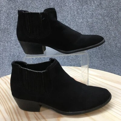 American Eagle Boots Womens 6.5 Chelsea Black Fabric Comfort Casual Block Heels - Image 1 of 4