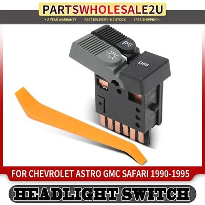 Interruptor de faros para Chevrolet Astro GMC Safari 1990 1991 1992 1993 1994-1995 Foto 1 de 4