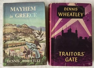 2x Collectable Vintage “Dennis Wheatley” Hardback Novels Books With DJs - Picture 1 of 24