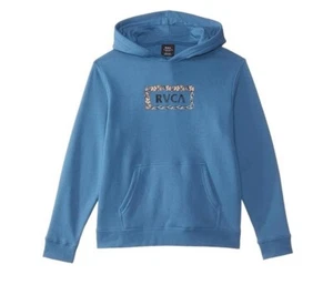 RVCA Food Chain Hoodie Blue Men’s Size Large Very Good Condition - Picture 1 of 8