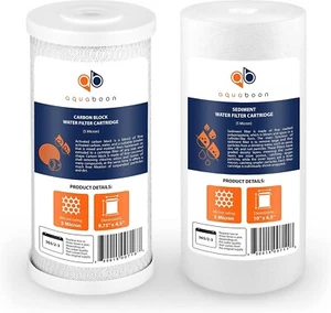 Aquaboon 5 Mikron 10 x 4,5 Ganzes Haus Wasserfilter Kartuschen Ersatz Set - Bild 1 von 6