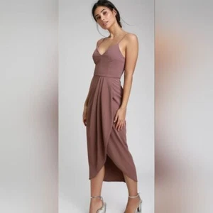 Lulus Womens Mauve Purple Reinette Spaghetti Strap Midi Dress Size XS - Picture 1 of 4
