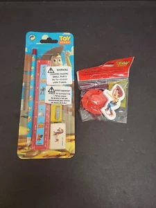 1995 Toy Story Schreibwaren Bleistift Lineal Radierer Anspitzer Set + Woody Radierer Neu in Verpackung - Bild 1 von 20