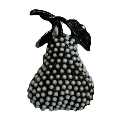 Broche antiguo con textura de bronce en forma de pera Foto 1 de 3