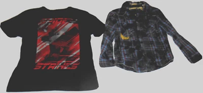 BUNDLE 2 DESIGNER GUESS DRESS SHIRT CHARACTER SPIDERMAN MARVEL BOYS S M 5 6 5/6 - Image 1 of 4