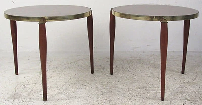 Par de mesas altas modernas de mediados de siglo Formica (1142) NJ Foto 1 de 4