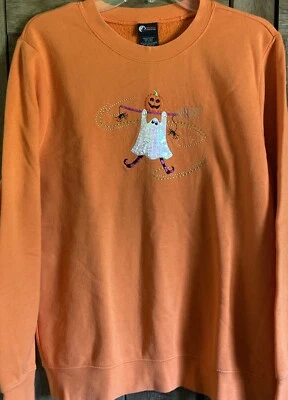 Sudadera Mujer Talla Grande EDICIONES NAVIDEÑAS Halloween Naranja Foto 1 de 4
