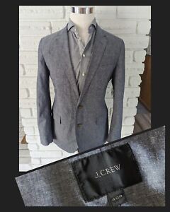 J.CREW 40R NEW With Tags! Blue Light Cotton & Linen Blazer $168 Retail