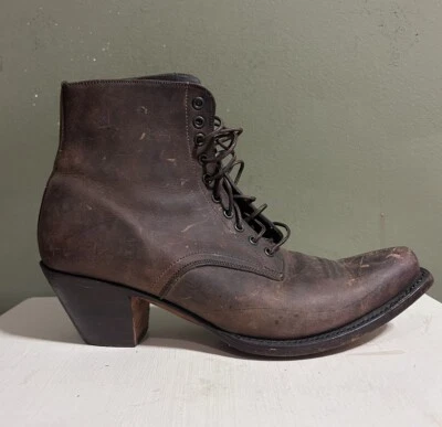 Vintage Ralph Lauren Women’s Leather Western Square Toe Ankle Boots 7.5 Mexico - Image 1 of 4