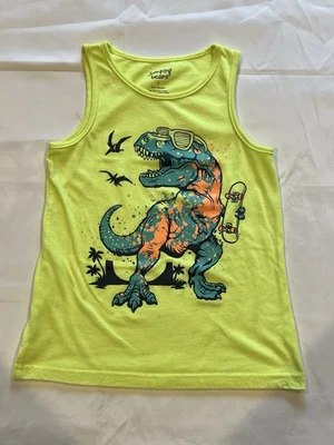 Camiseta sin mangas Jumping Beans niños/niñas talla 7 monopatín T-REX gráfica impresa Foto 1 de 4