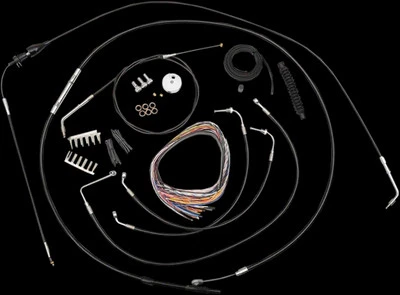 LA 12-14in Black Handlebar Controls Kit Harley Road King Custom 04-06 Foto 1 de 3