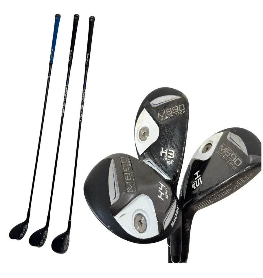 (3) Maltby M890 Hybrid Golf Clubs (3,4,5) | A/SNR/WMN Flex Graphite | Good Grips - Image 1 of 4