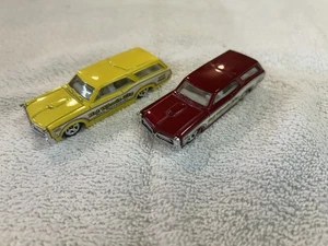 Hotwheels Custom 66 GTO Wagon/yellow And Red/hotwheels City Fire Department - Picture 1 of 4