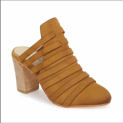 Босоножки Free People женские Byron Camel желтовато-коричневые с миндальным носком на блочном каблуке Mule 7 - Изображение 1 из 4
