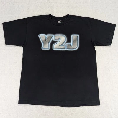 Camiseta De Colección WWF Chris Jericho Y2J Definición Para Hombres XL Negra Doble Cara WWE 1999 Foto 1 de 4