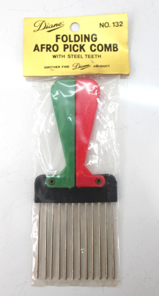 Peine plegable vintage Diane Afro Pick con dientes de acero Foto 1 de 3