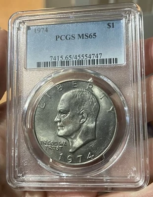 Dólar Eisenhower 1974 (P) PCGS MS65 (#45554747) Foto 1 de 2