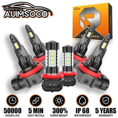 Combo faros LED altos bajos + antiniebla para Nissan Altima 2007-2018 kit de bombillas A+ Foto 1 de 4