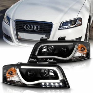 ECHTE LED Tagfahrlicht-Scheinwerfer schwarz für Audi A6 C5 4B 06.2001-05.2004 - Bild 1 von 4