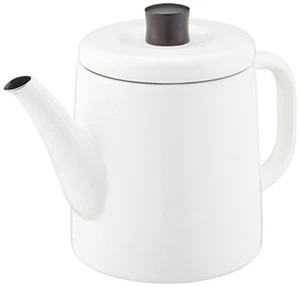 Noda Horo Enamel Pottle (White) PTR-1.5K W Free Ship w/Tracking# New from Japan - Picture 1 of 3