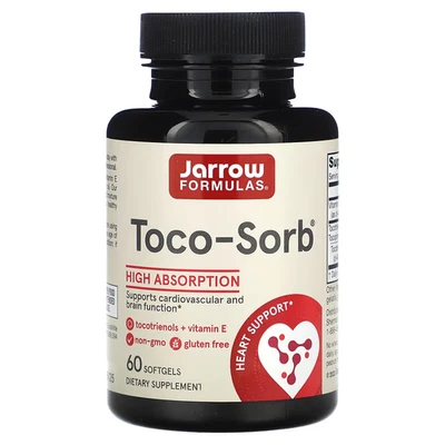 Jarrow Formulas, Toco-Sorb, 60 Softgels, Expiry: 11/2026 - Image 1 of 2