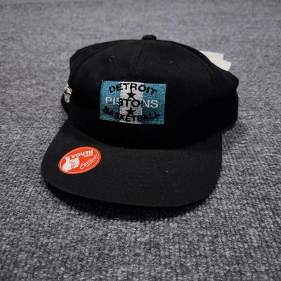DE COLECCIÓN Detroit Pistons Gorra Gorra Snap Back Juvenil Negra NBA Baloncesto Años 90 Foto 1 de 4