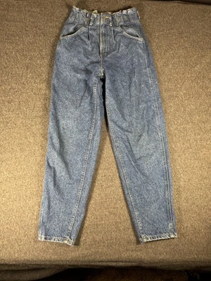 De colección Lee Jeans Niñas 7 Azul Medio Tiro Alto Bolsa de Papel Pierna Cónica Denim Años 90 Foto 1 de 4