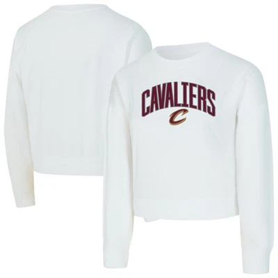 Women's Concepts Sport  White Cleveland Cavaliers Laney Chenille Cropped Long - Image 1 of 3