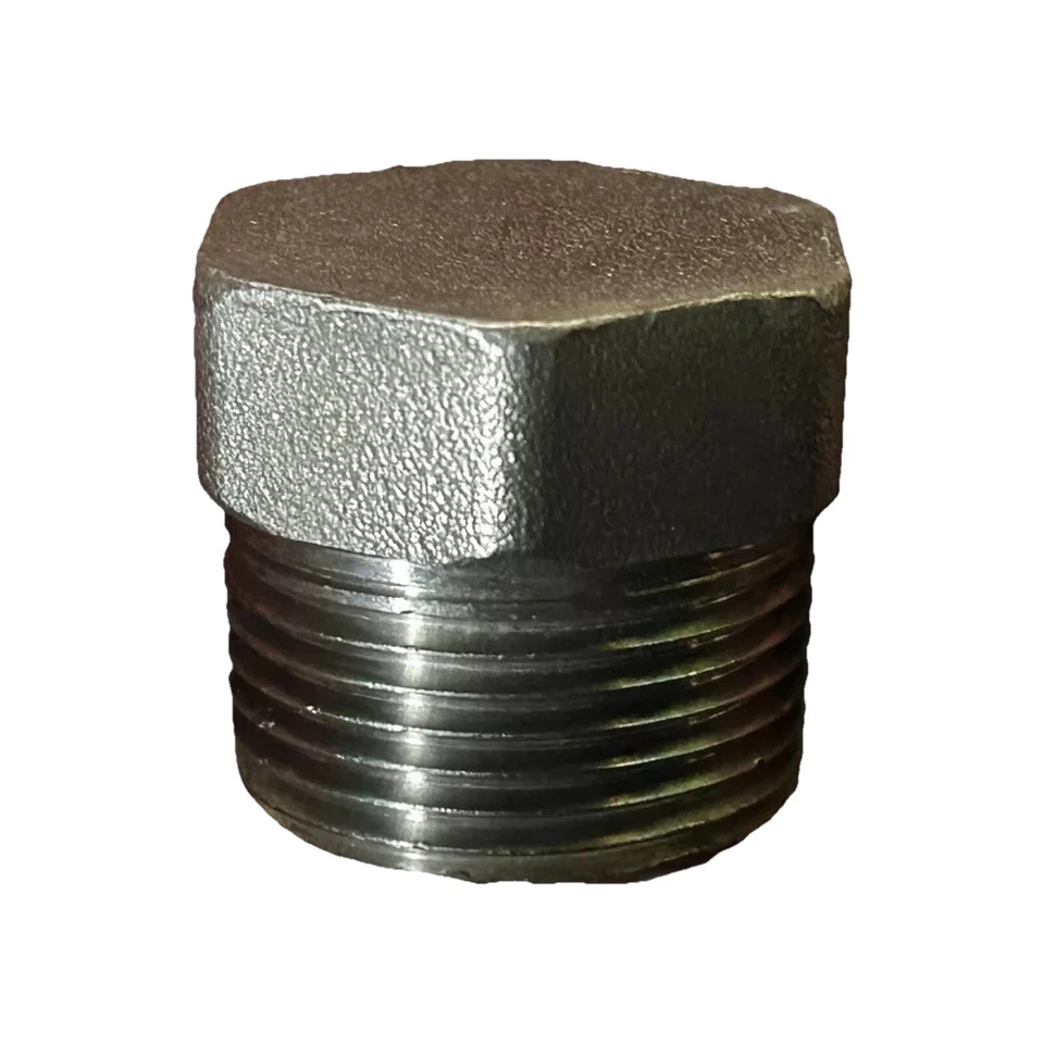 🔥 1" 150# Threaded (NPT) Hex Head Plug 304 Stainless Steel Fitting SS130641304 - Image 1 of 4
