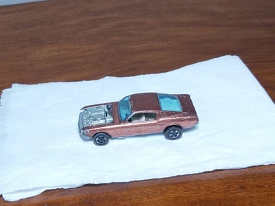 1967 Hot Wheels Redline Custom Mustang Hong Kong Copper Diecast Rare White Inter - Image 1 of 4