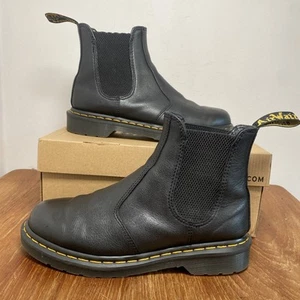 Dr Martens Docs DM’s 2976 Black Virginia Leather Chelsea Boots UK 6 EU 39 Good - Picture 1 of 14