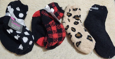 6 nuevos pares de calcetines cálidos de invierno suaves acogedores y difusos para mujer talla 4-11 puntos a cuadros más Foto 1 de 4