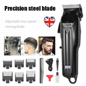 Professional Cordless Hair Clippers Trimmer Kit Men Cutting Machine Barber Salon - Picture 1 of 23