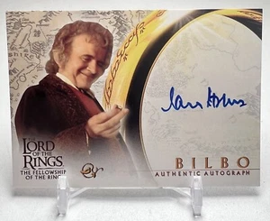 2001 The Lord of Rings: Fellowship Ring Sir Ian Holm as Bilbo Baggins Autograph - Picture 1 of 2