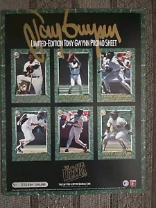 Tony Gwynn Promo Sheet Limited Edition/Numbered for the 1992 Fleer Ultra Set - Picture 1 of 2