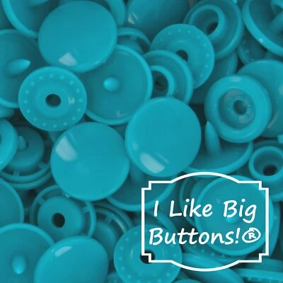 KAM Plastic Snaps: G115 Turquoise Blue-Size 20/T5-No Sew Snap Buttons DIY Crafts - Image 1 of 4