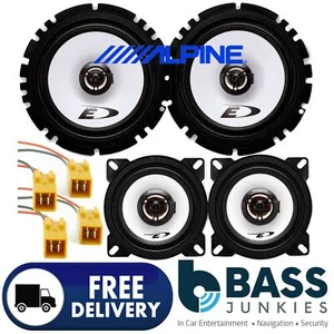 Fiat Punto MK2 1999-10 ALPINE 800 Watt 2 Way Front & Rear Door Car Speakers Kit - Picture 1 of 1