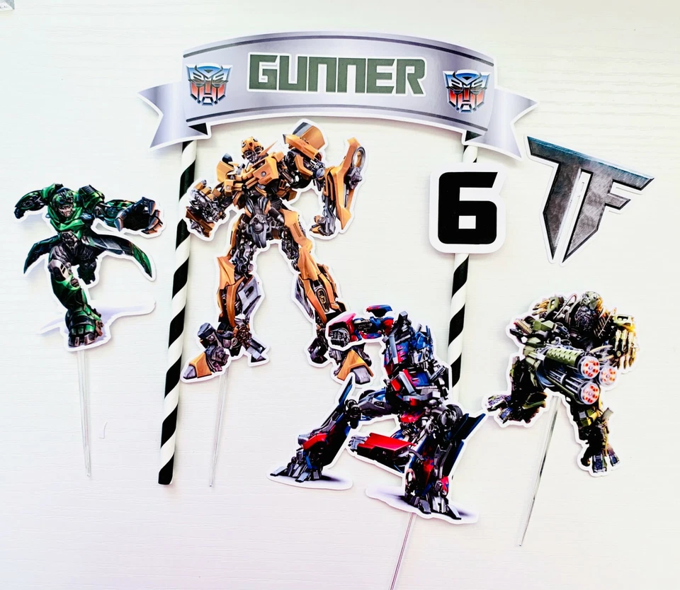 Personalized Transformers Theme Cake Topper - Image 1 of 1