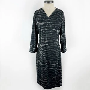 Lularoe Michelle Wickelkleid Gr. XL schwarz grau Batik 3/4 Arm Neu mit Etikett - Bild 1 von 15