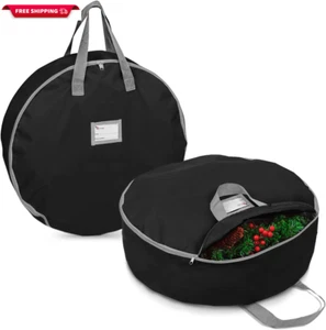 Christmas Wreath Storage Bag 24",2 Pack Artificial Wreath Container,Garland Holi - Picture 1 of 5