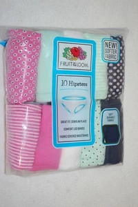 Girls Panties 10 PR HIPSTERS Mint Navy Pink FLOWERS SOLIDS STRIPES DOTS Size 8 - Picture 1 of 1