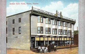 # M794   NOME,  AK.   POSTCARD,  GOLDEN GATE  HOTEL - Picture 1 of 2