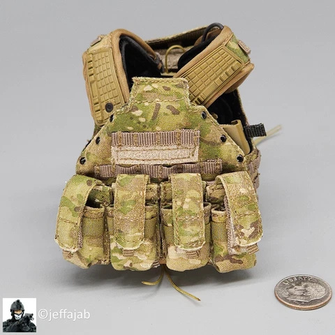 1:6 scale Soldier Story FCS Crye Multicam Camo Armor Vest w/ Pouches 12" Figures Cover