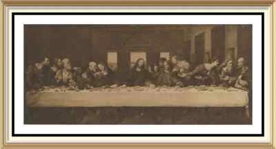 Original Old Antique 1901 Wall Art LEONARDO DA VINCI Print THE LAST SUPPER Jesus — 第 1/2 张图片