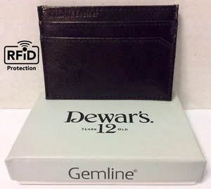 Dewar's “Scotch Brand” Wallet Credit Card Holder - Gemline Genuine Leather - NEW - Picture 1 of 13