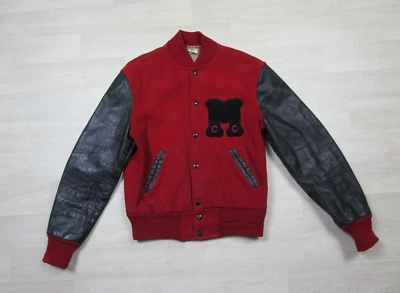 Chaqueta Letterman Universitaria Vintage Burean Holloway Años 60 Bordada Talla 38 Escuela Foto 1 de 4