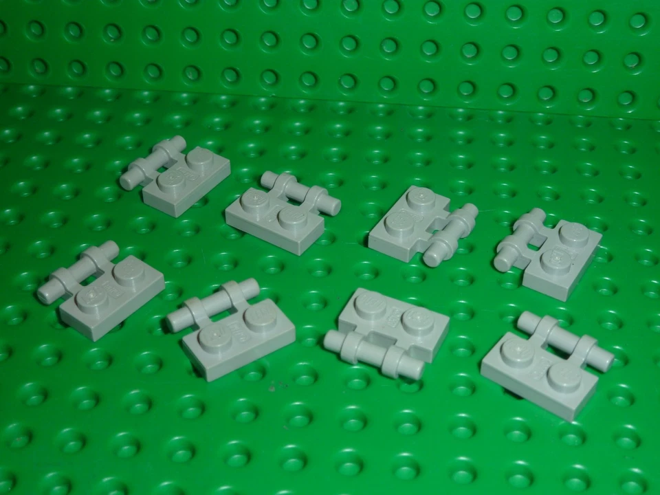 8 x LEGO OldGray Plate 1 x 2 with Handle 2540 / Set 10221 6089 10019 6543 7191 - Photo 1/1