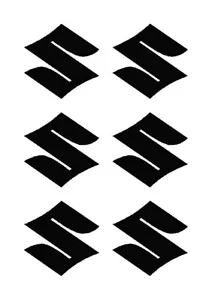 6x Calcomanías adhesivas para tapacubos centrales Suzuki 40 mm traje jimni swift ignis vitara - Imagen 1 de 2