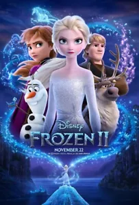 FROZEN II FILMPOSTER 2-seitig ORIGINAL FINAL SEHR GUTER ZUSTAND 27x40 DISNEY KRISTEN BELL - Bild 1 von 5